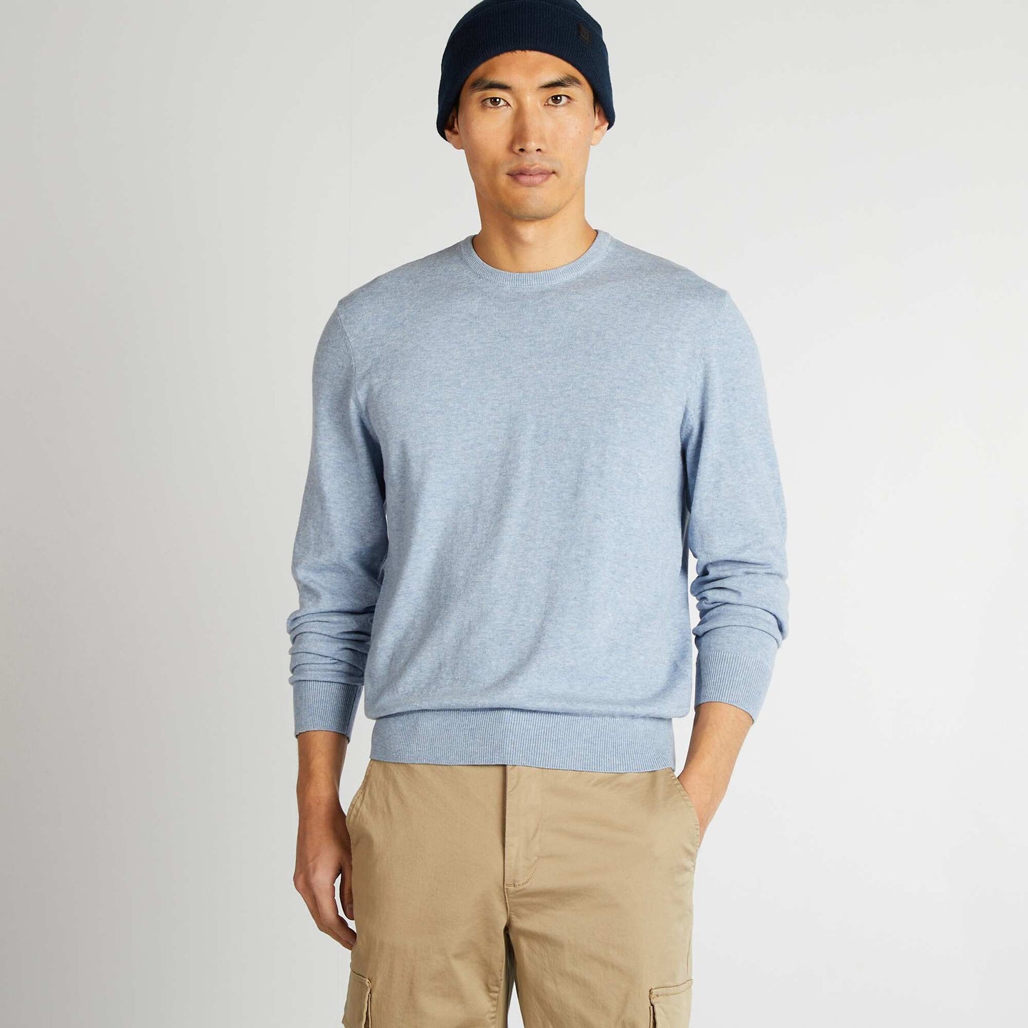 Round neck sweater BLUE