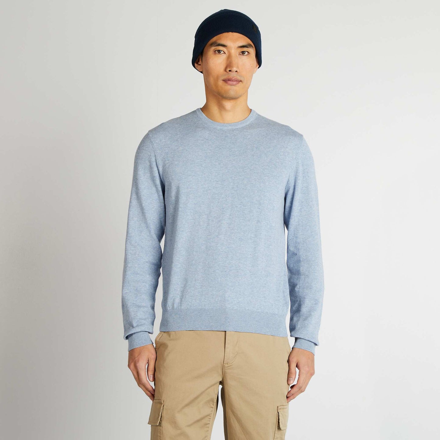 Round neck sweater BLUE