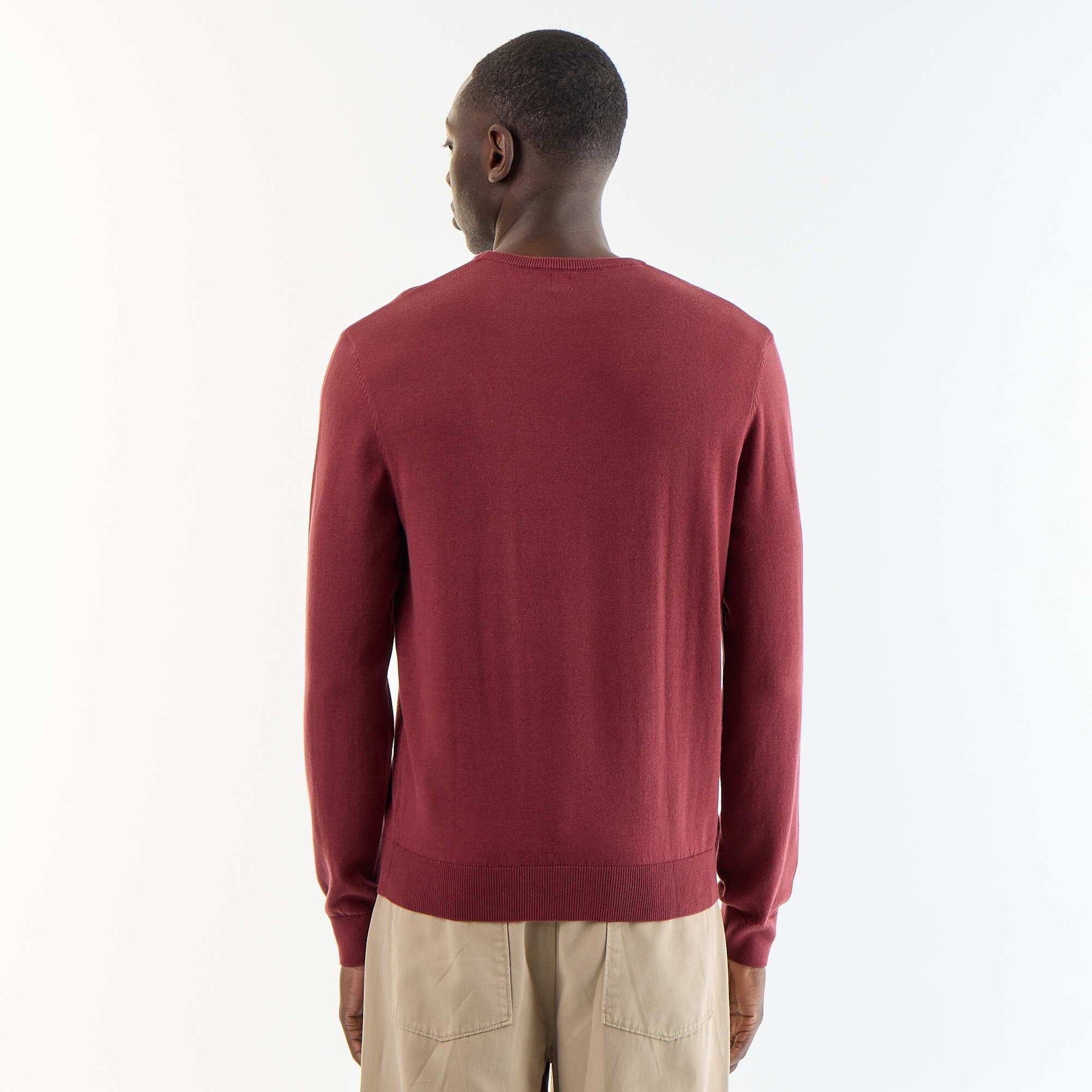 Round neck sweater RED