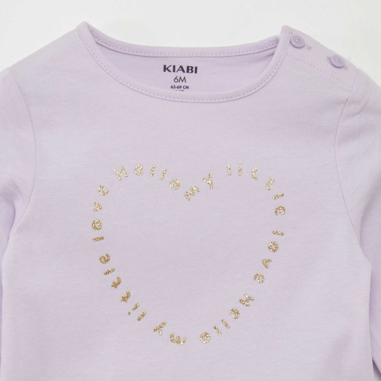 Long-sleeved printed T-shirt PINK