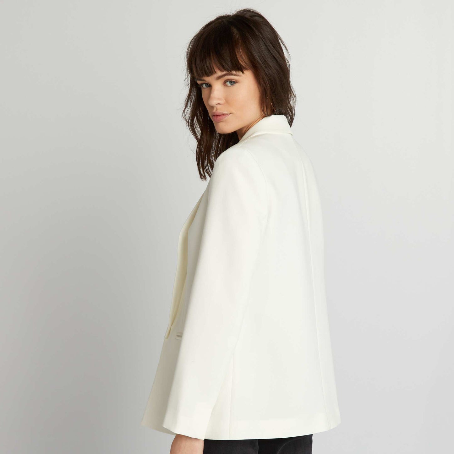 Mid-length blazer White