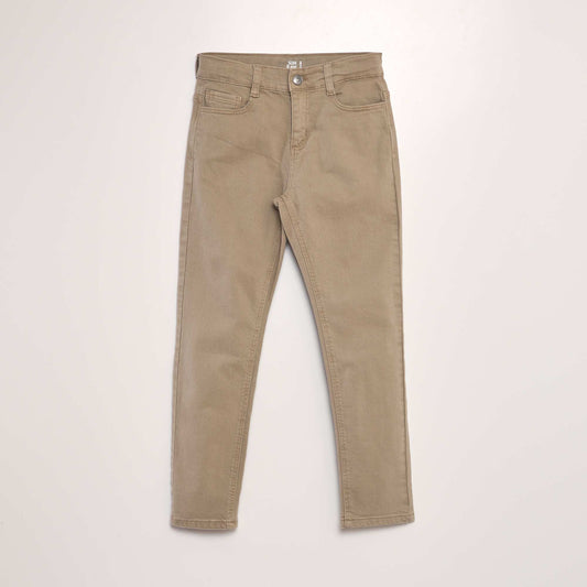 Slim-fit 5-pocket jeans BEIGE