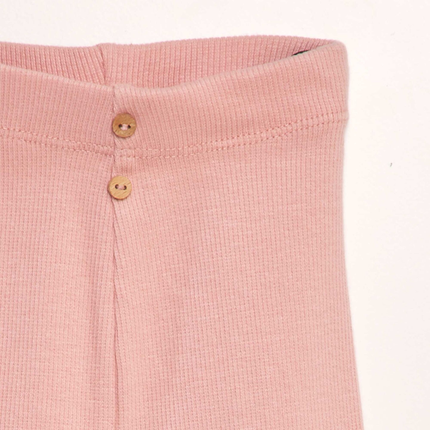 Plain ribbed knit leggings PINK