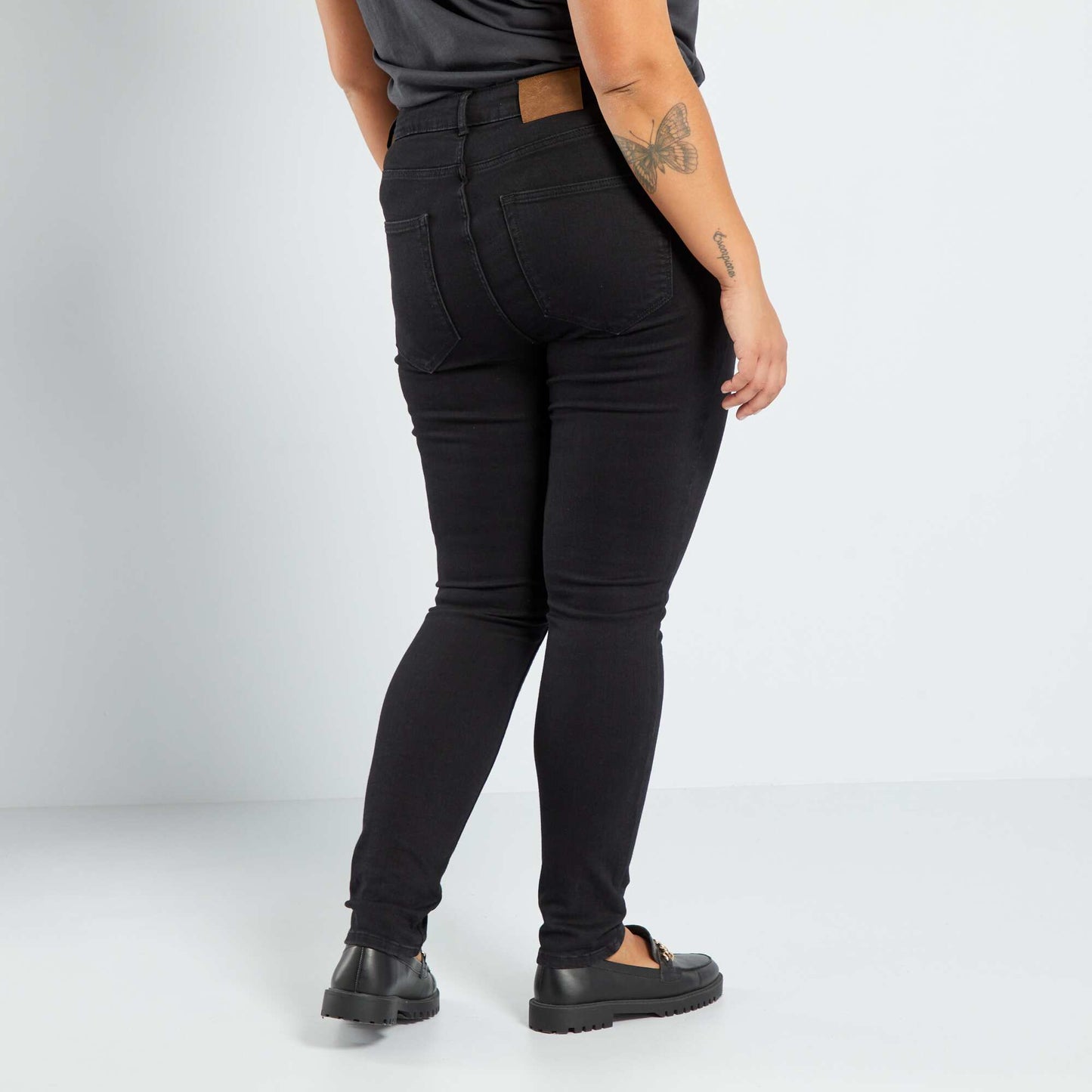 Skinny stretch trousers - 5 pockets - L30 BLACK