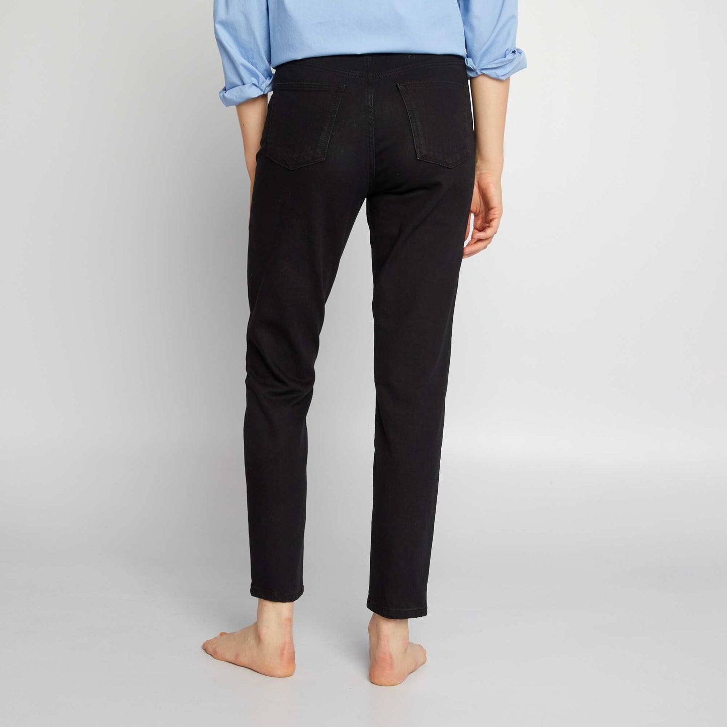 Slim-fit denim trousers - 30L BLACK_DENI