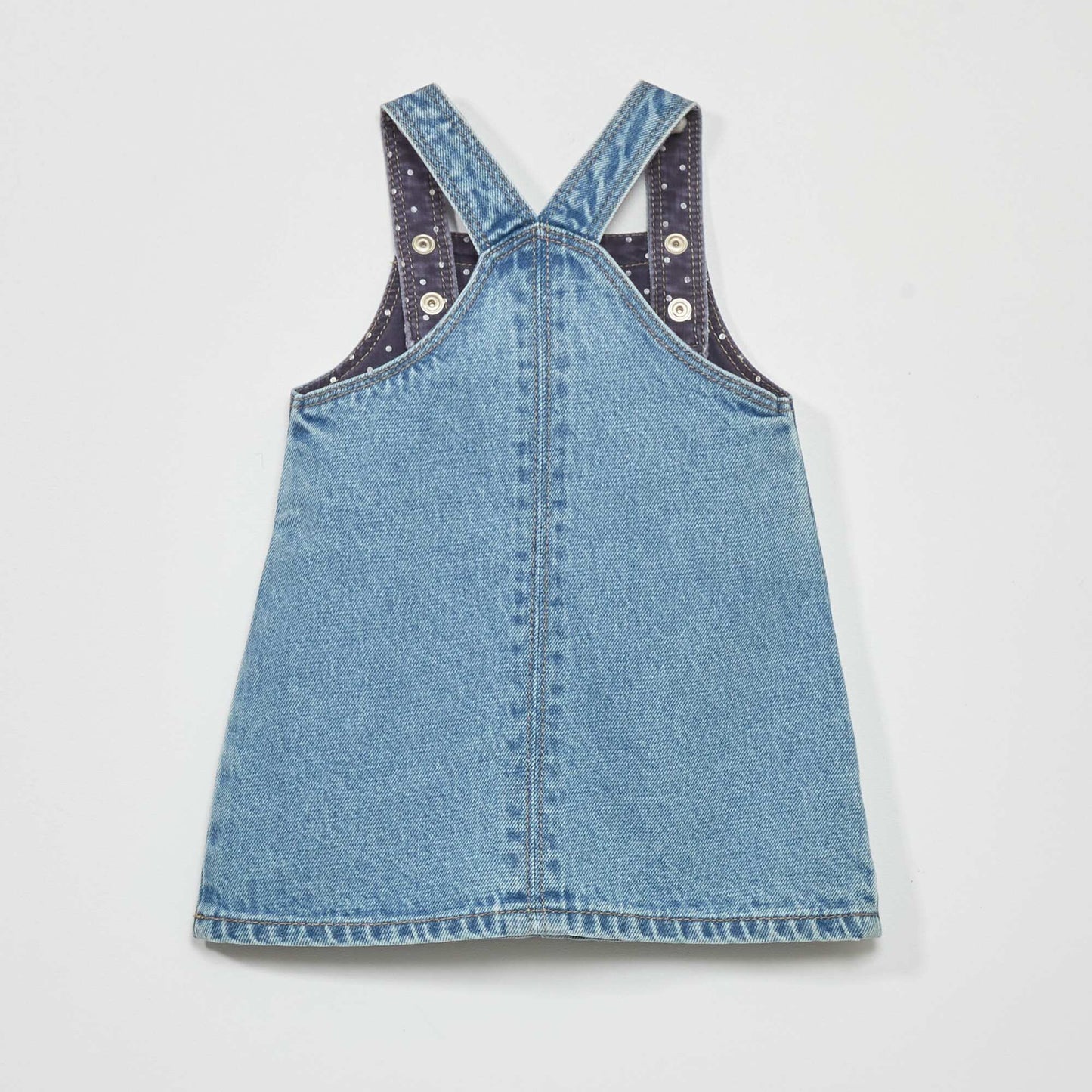 Denim dungaree dress BLUE