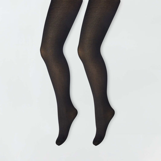 Pack of 2 pairs of tights black