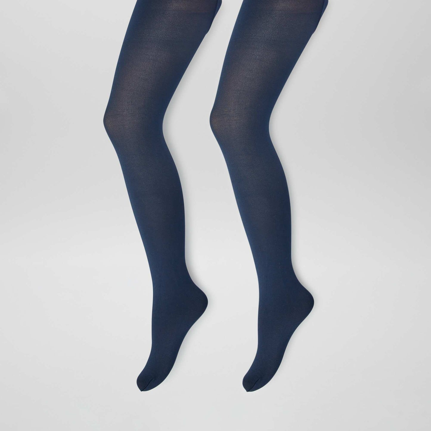 Pack of 2 pairs of opaque tights navy