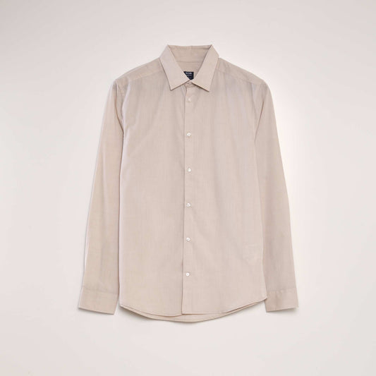 Classic plain shirt BEIGE