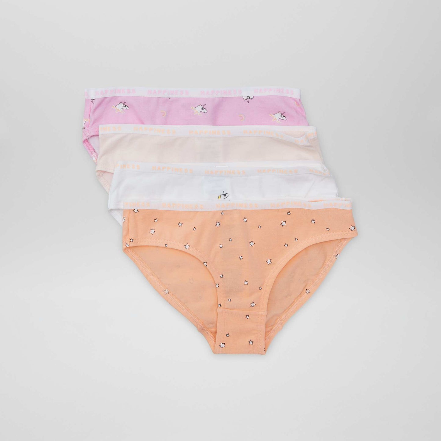 Pack of 4 pairs of animal print briefs PINK