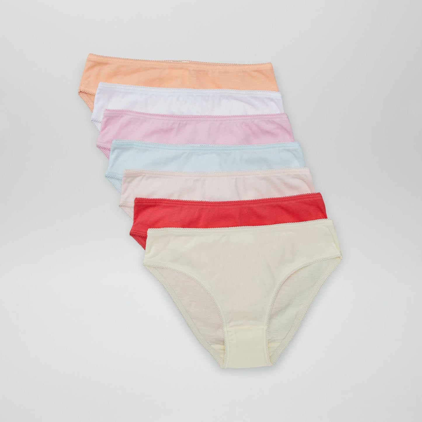 Pack of 7 plain briefs PINK