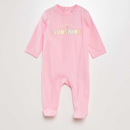 Cotton sleepsuit pyjamas PINK