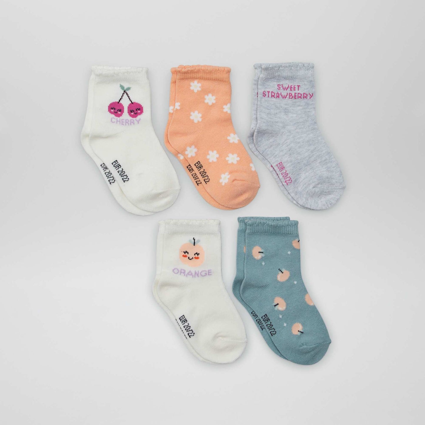 Pack of 5 pairs of socks PINK