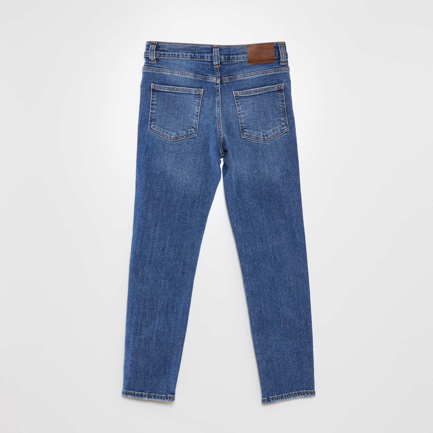 Slim-fit jeans with adjustable waist BLUE