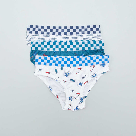 Pack of 3 pairs of printed boxers WHITE