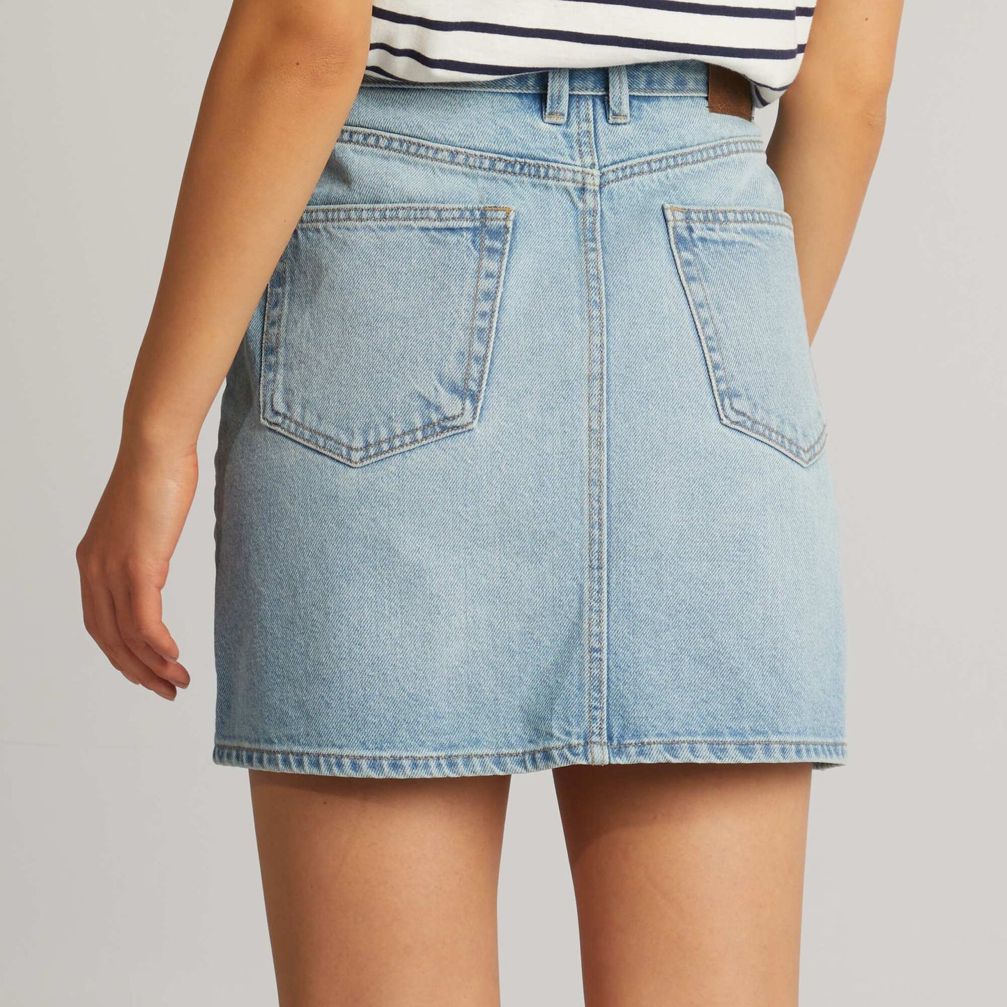 Short denim skirt BLUE