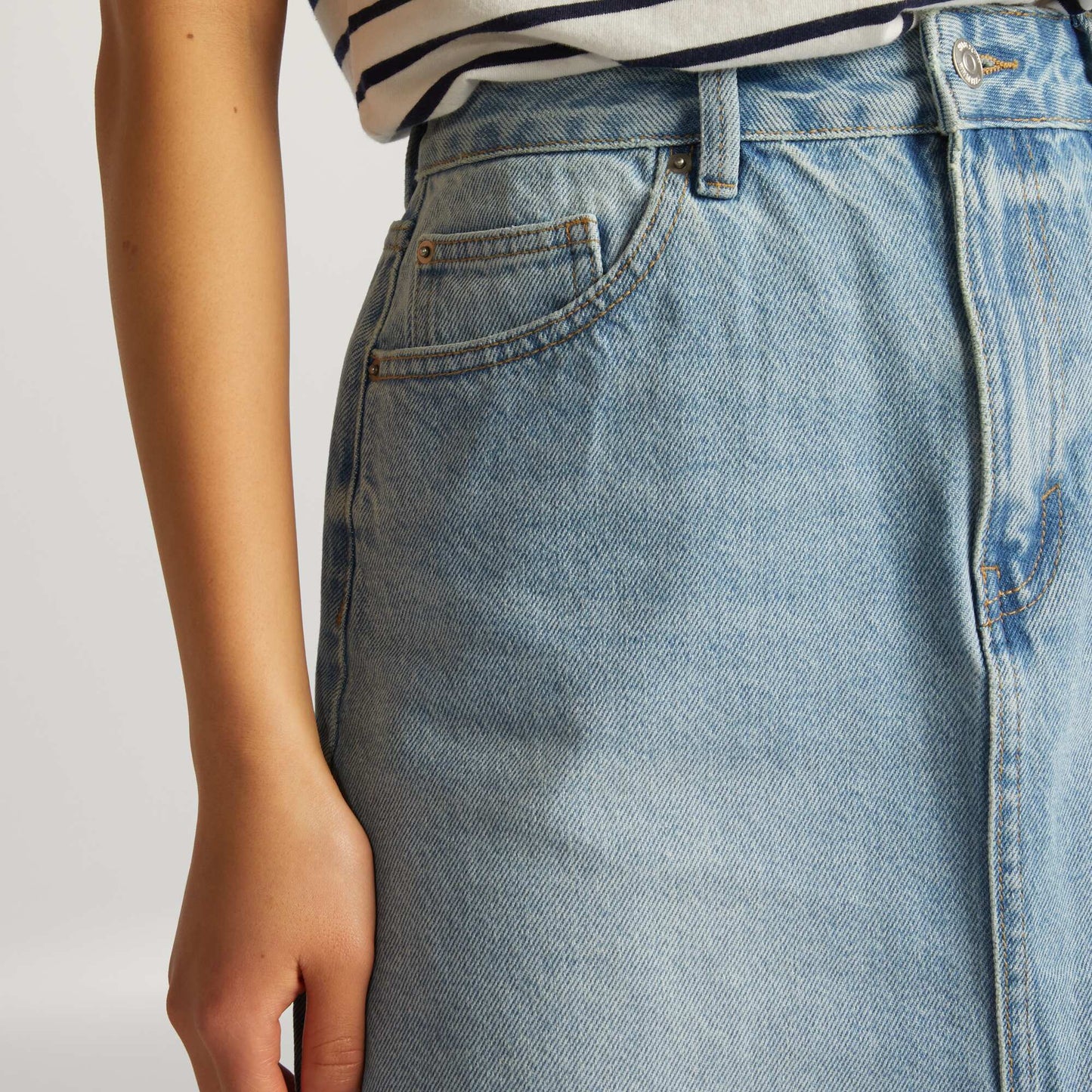 Short denim skirt BLUE