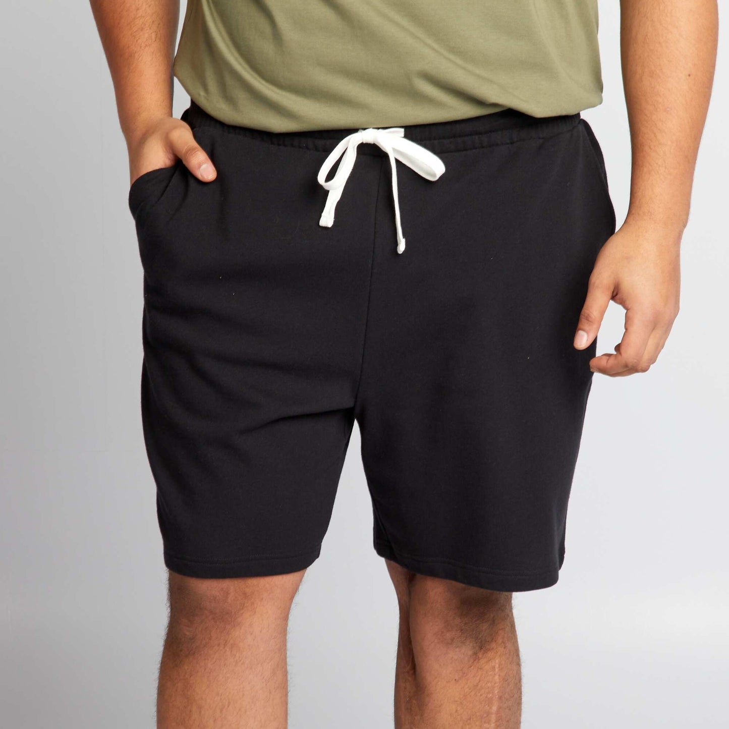 Sweatshirt fabric shorts black