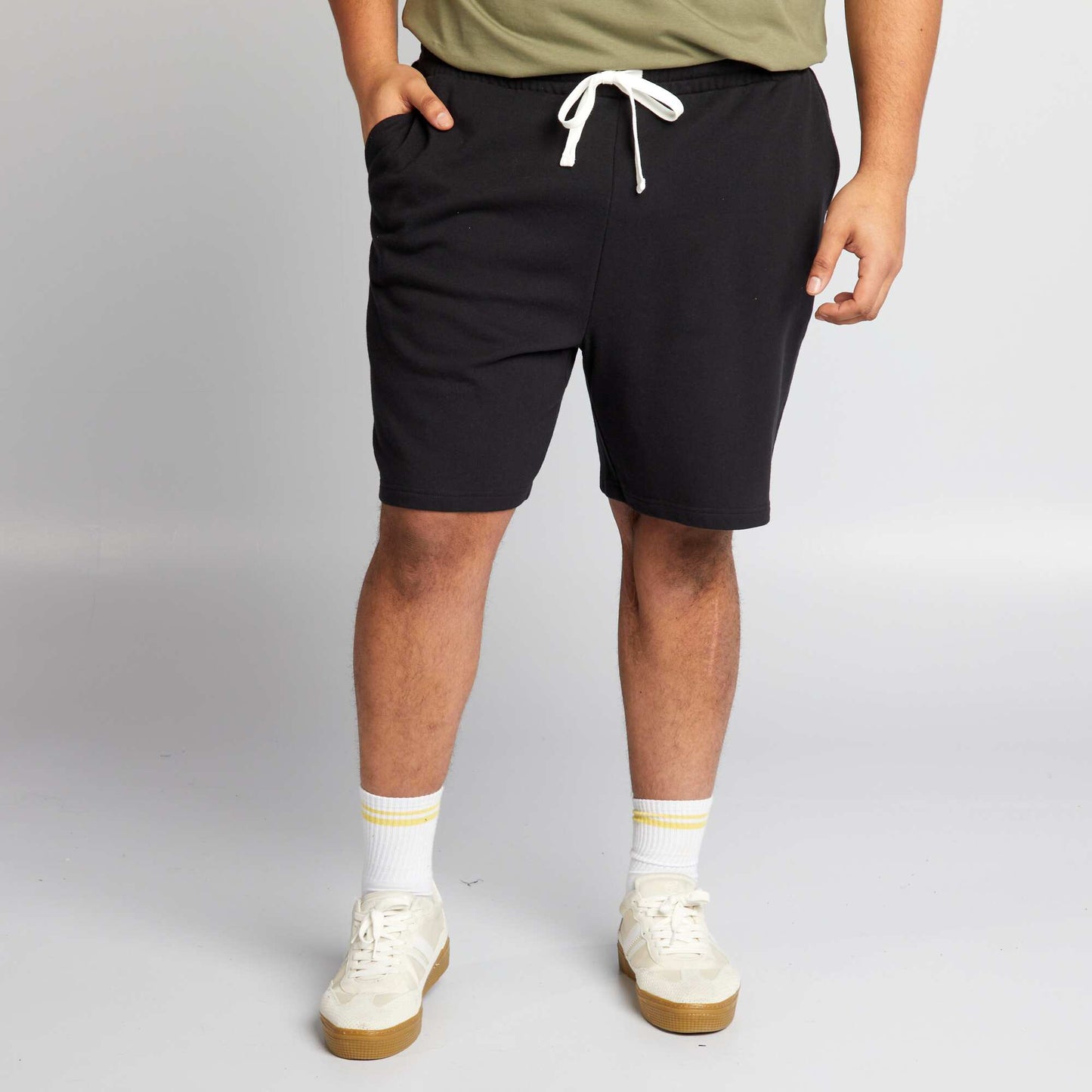 Sweatshirt fabric shorts black