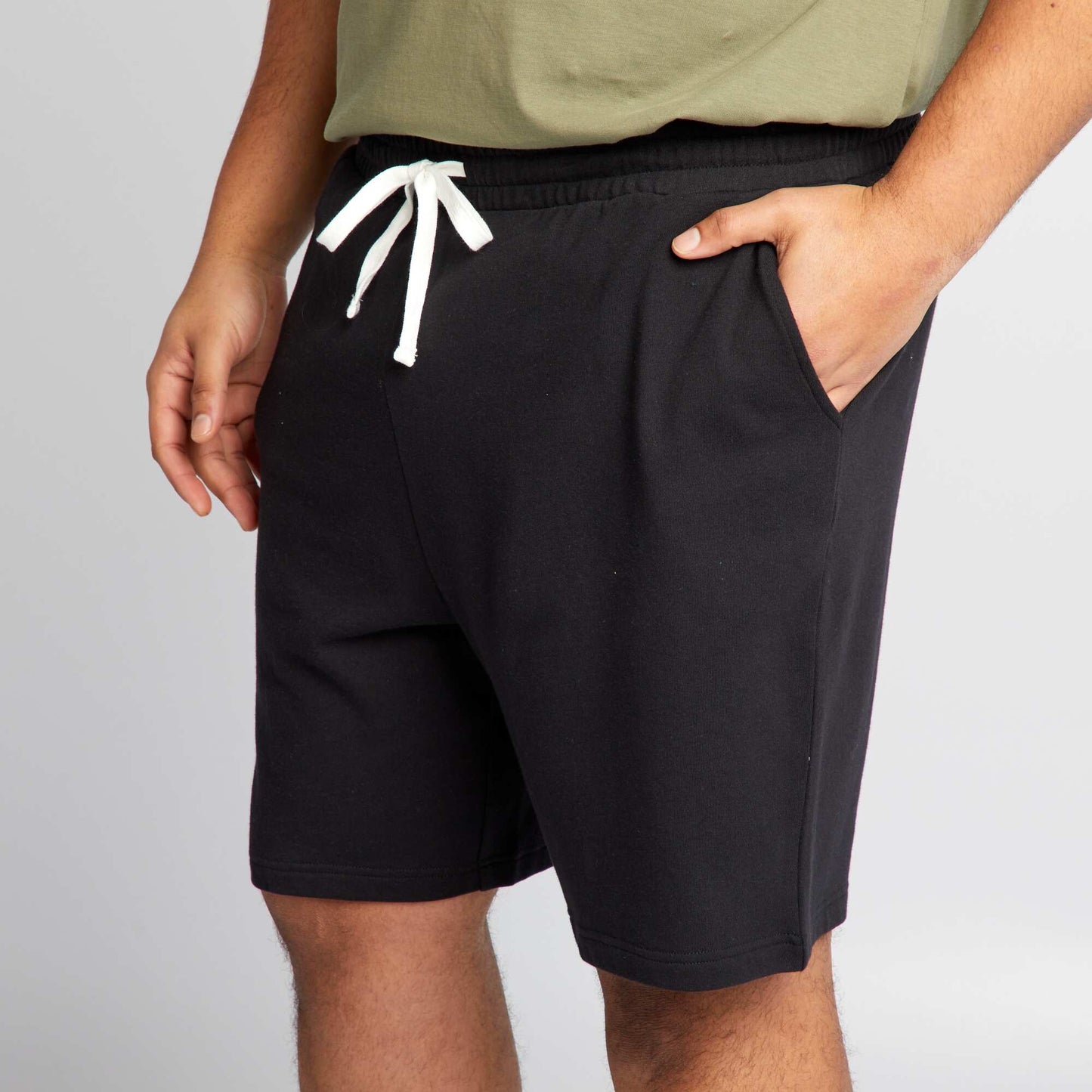 Sweatshirt fabric shorts black