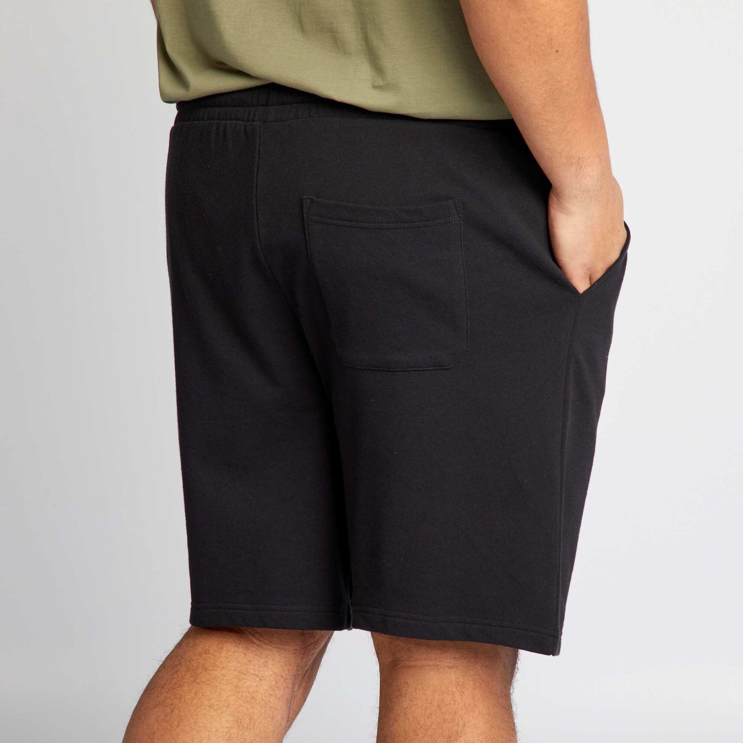 Sweatshirt fabric shorts black