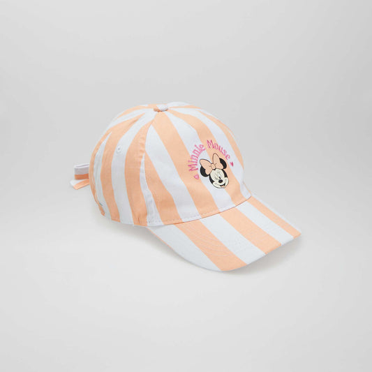 Striped 'Minnie' cap WHITE