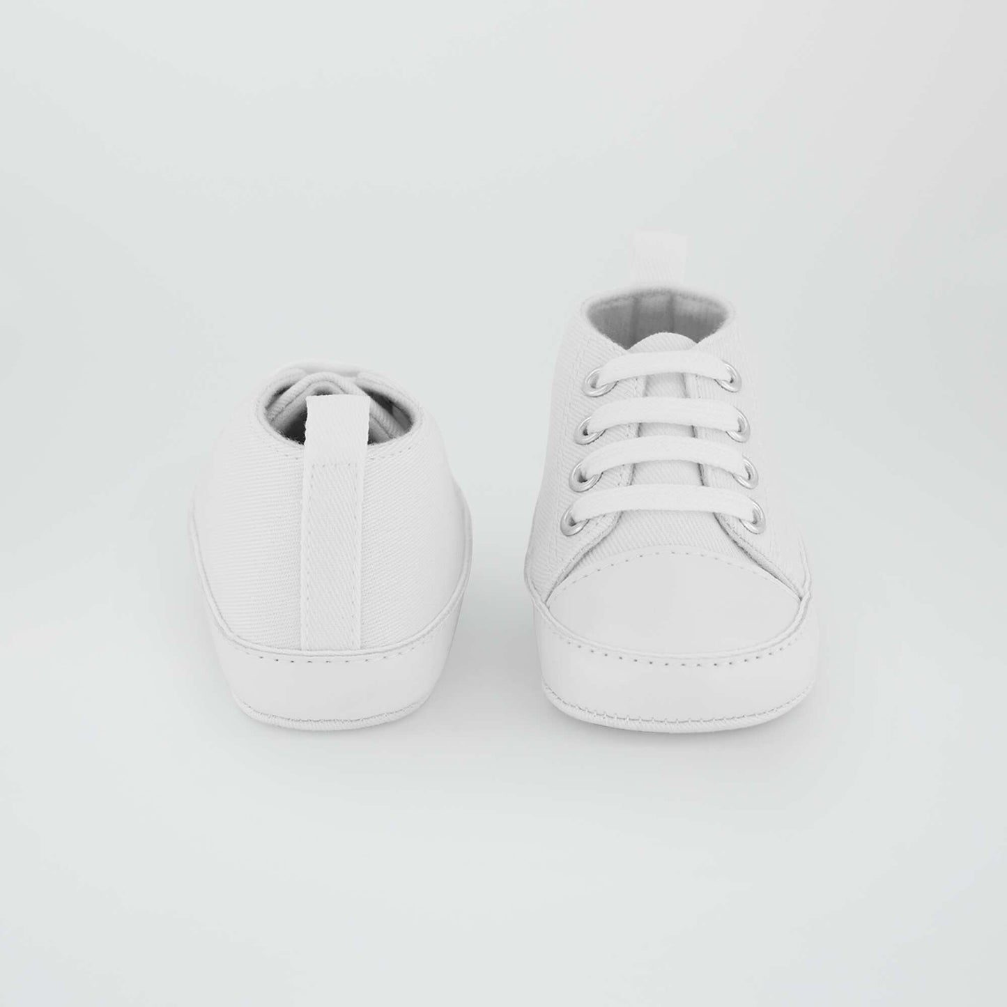 High top canvas trainers White