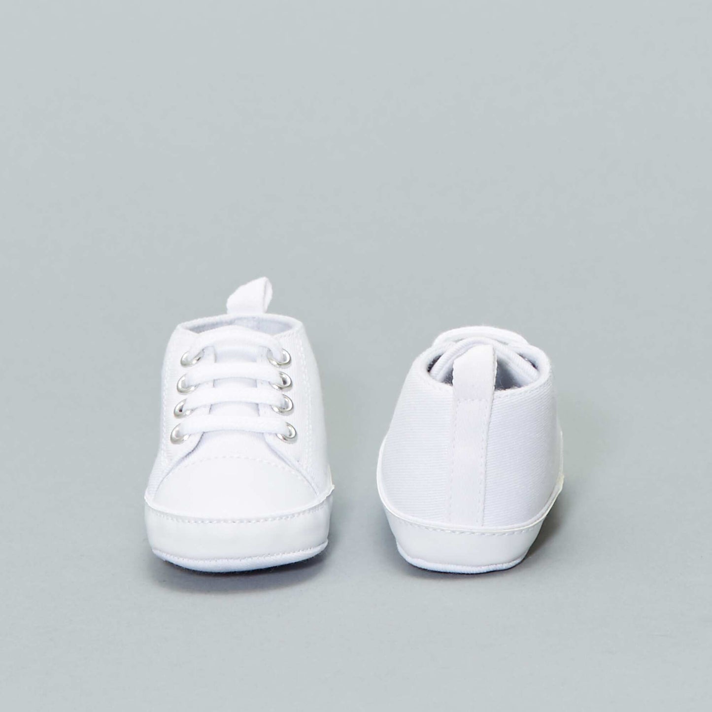 High top canvas trainers White