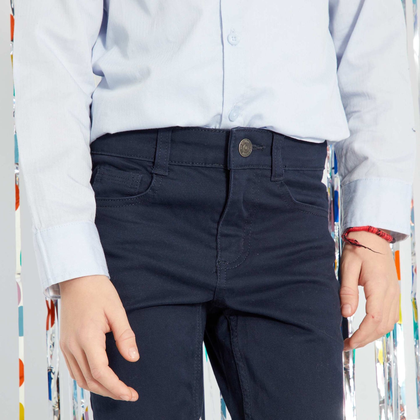 Skinny trousers with five pockets blue