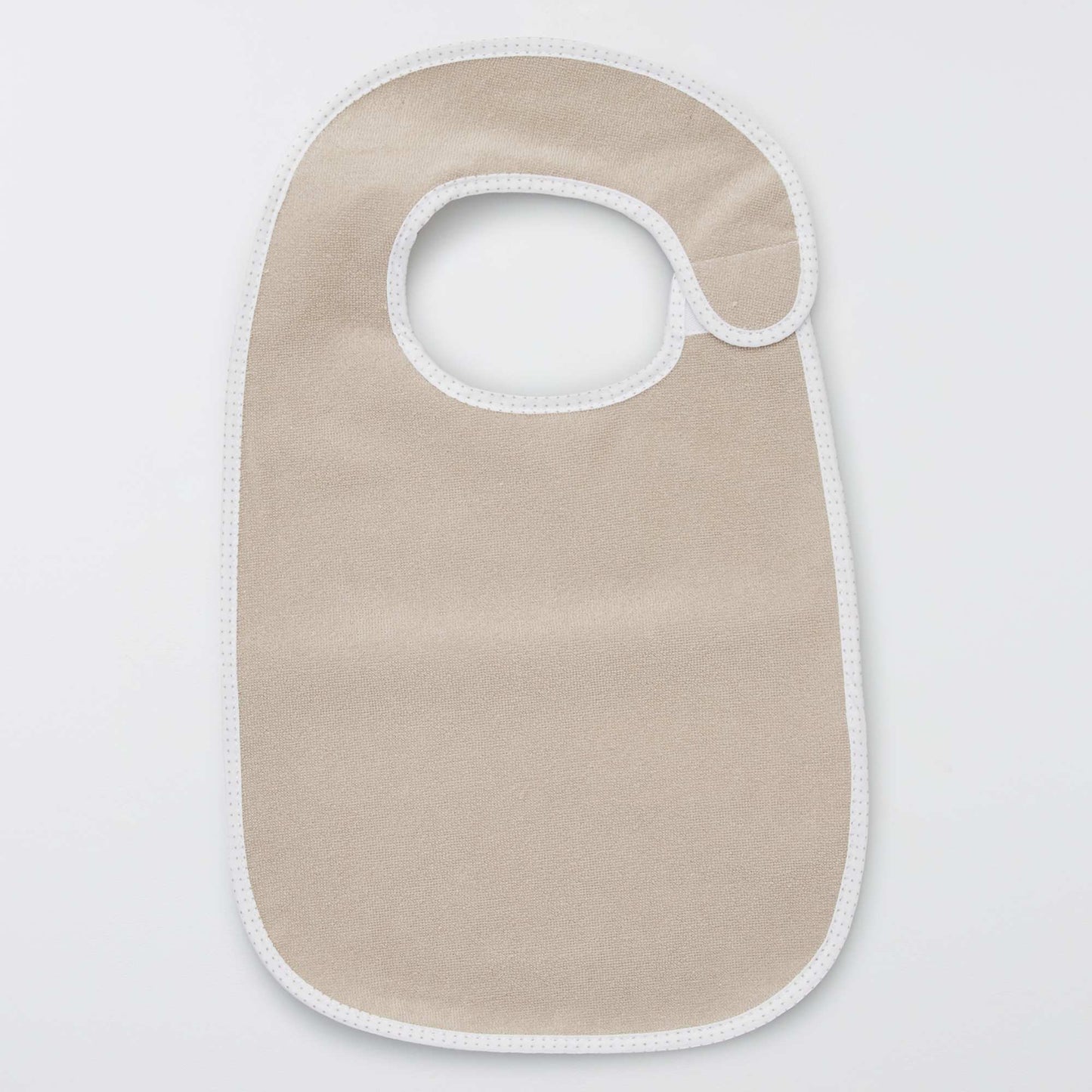 Pack of 7 lined towelling bibs BROWN