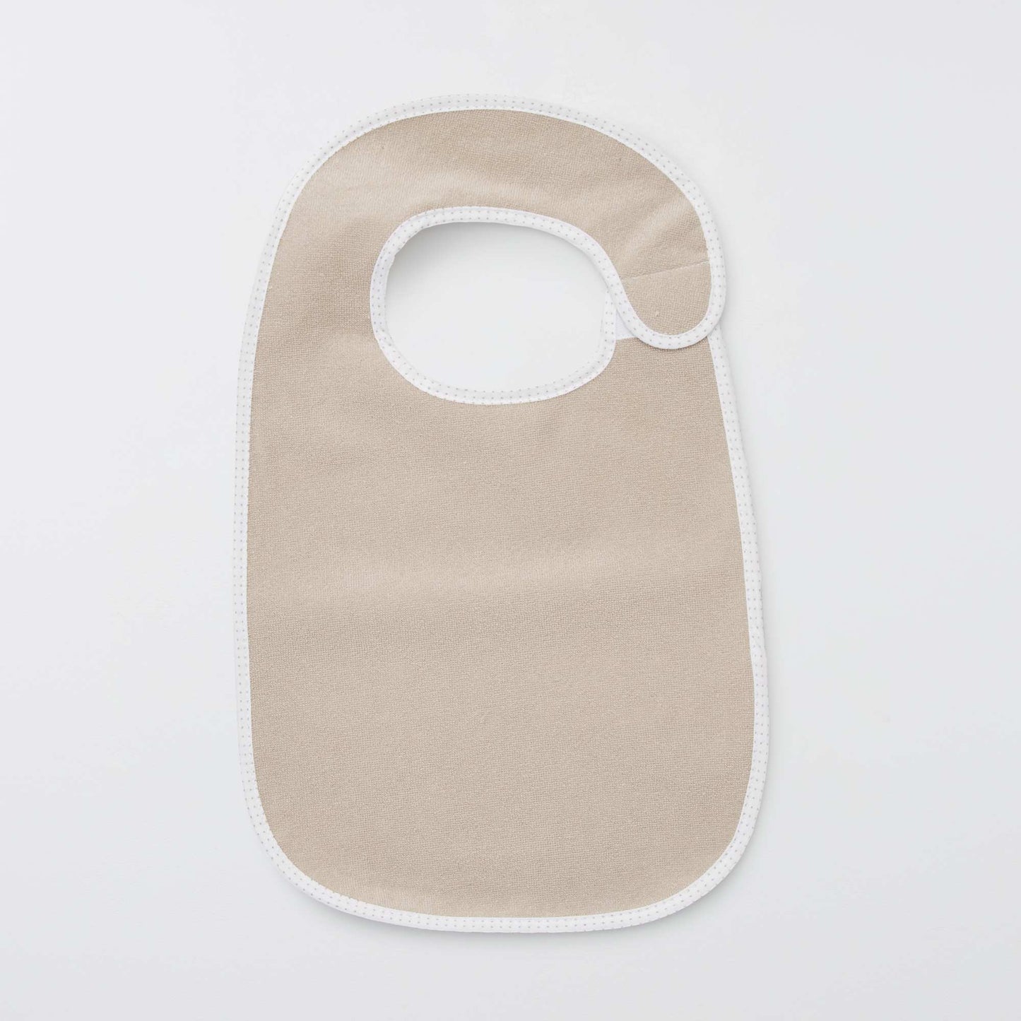 Pack of 7 lined towelling bibs BROWN