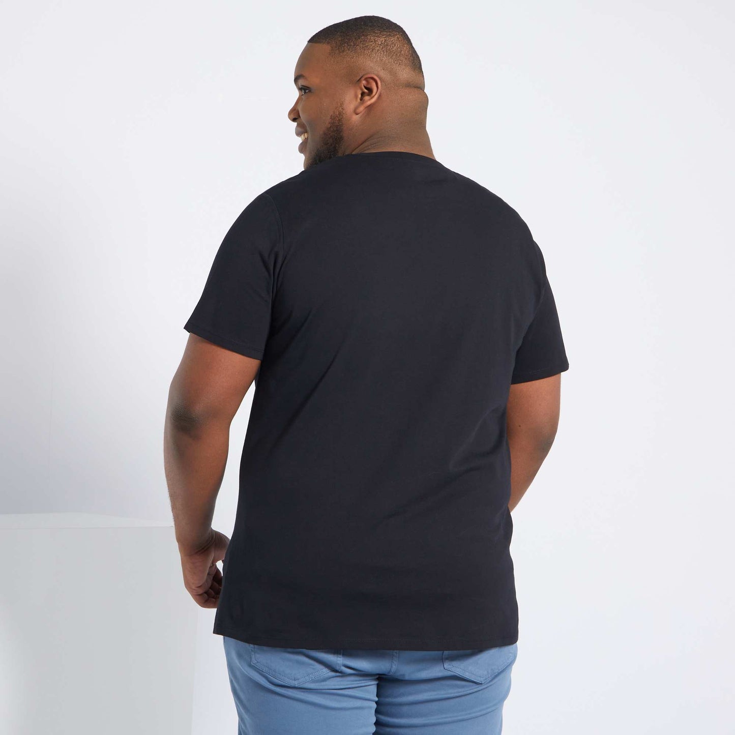 Pure cotton T-shirt Black