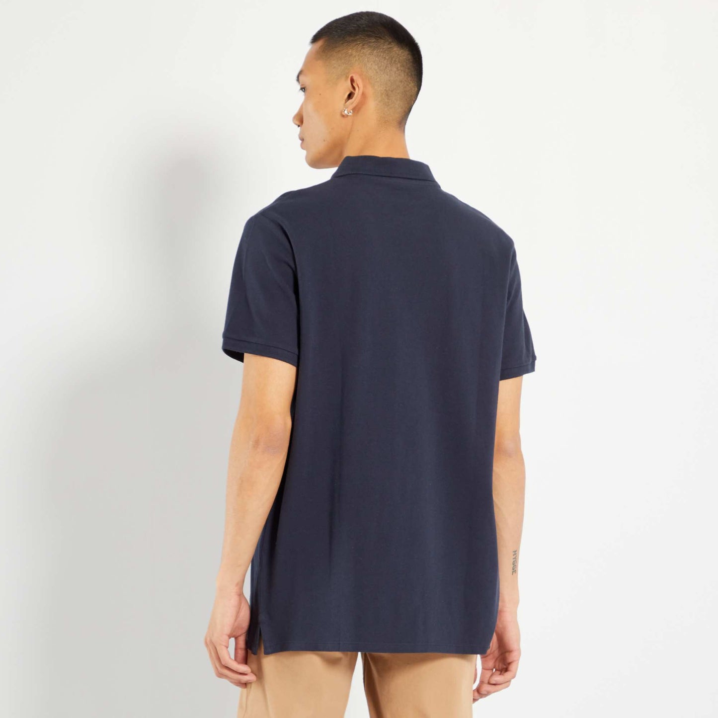 Cotton piqué polo shirt Blue navy