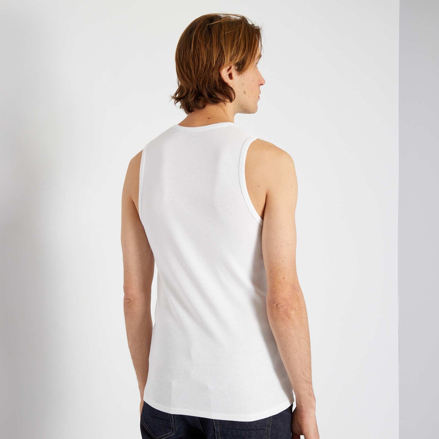 Pack of 2 vest tops White