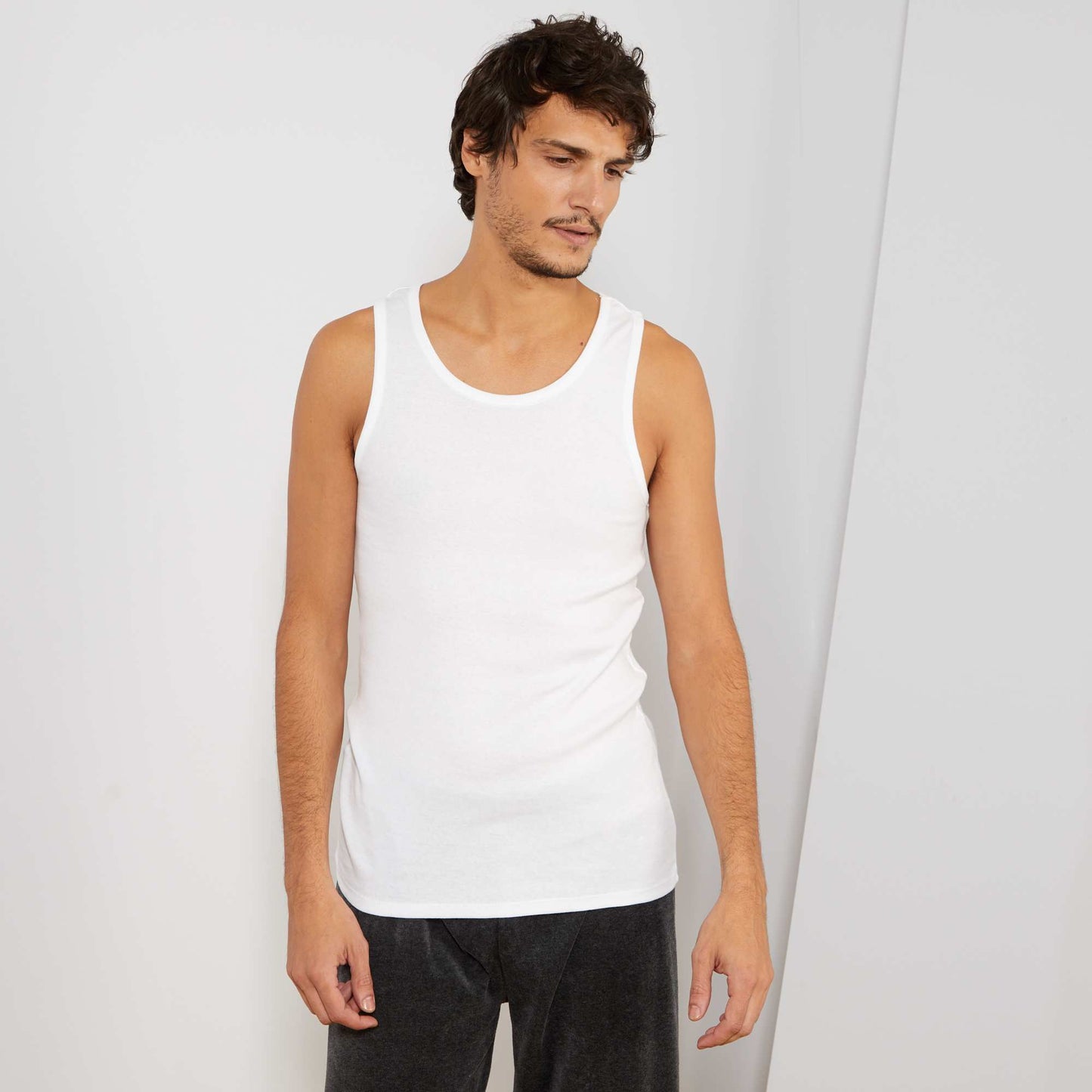 Pack of 2 vest tops White