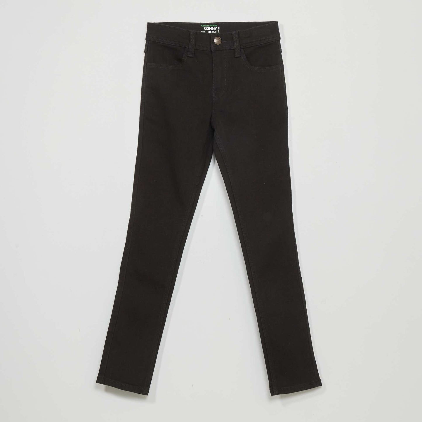 Skinny jeans with adjustable waist BLACK