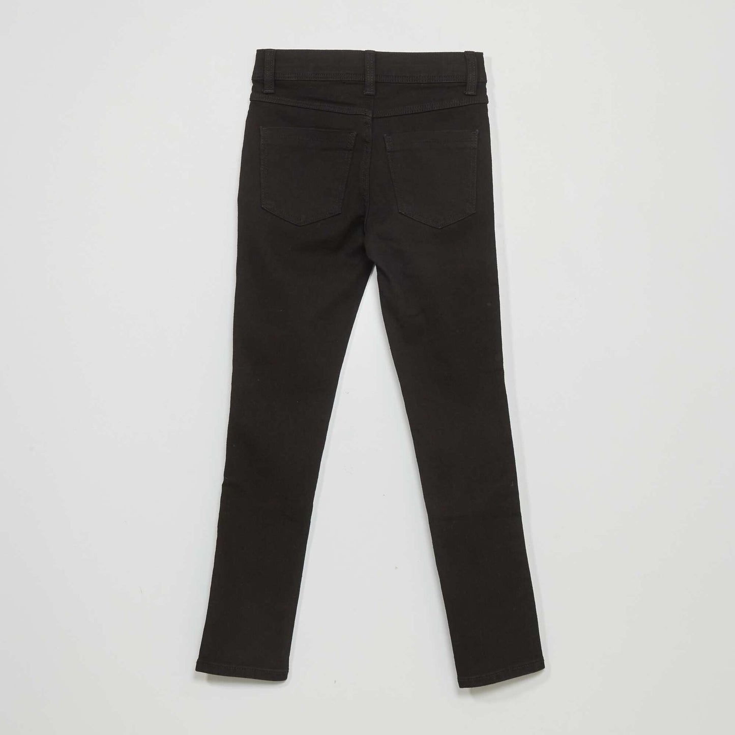 Skinny jeans with adjustable waist BLACK