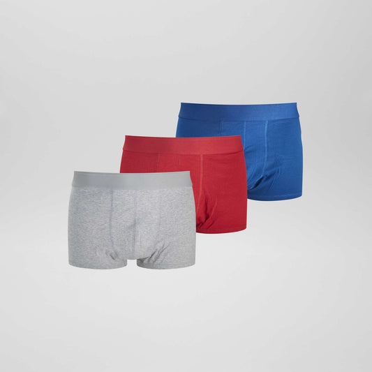 Pack of 3 pairs of plus size eco-design boxer shorts RED