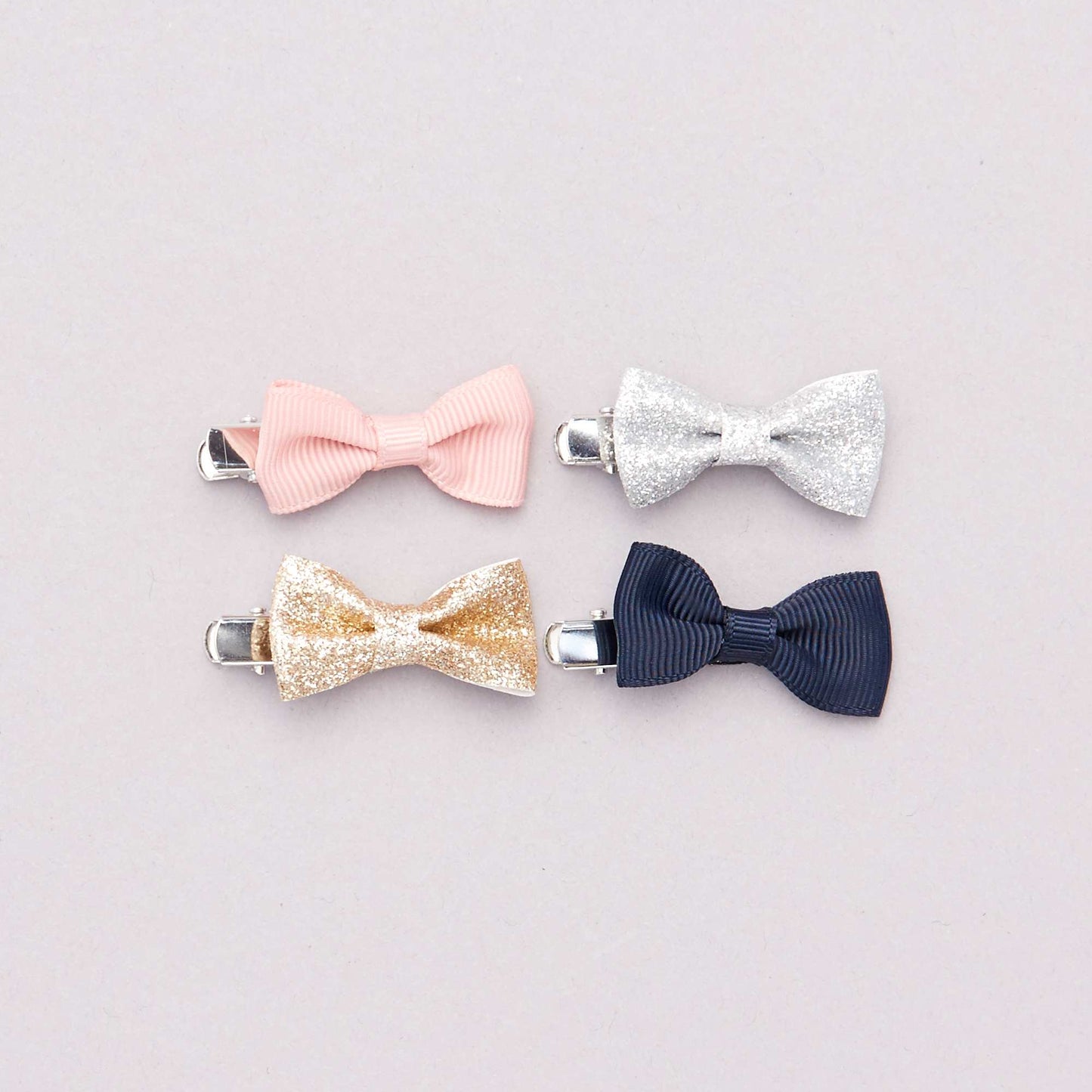 Pack of 4 hair clips multicoloured