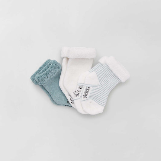 Pack of 3 pairs of baby socks GREY