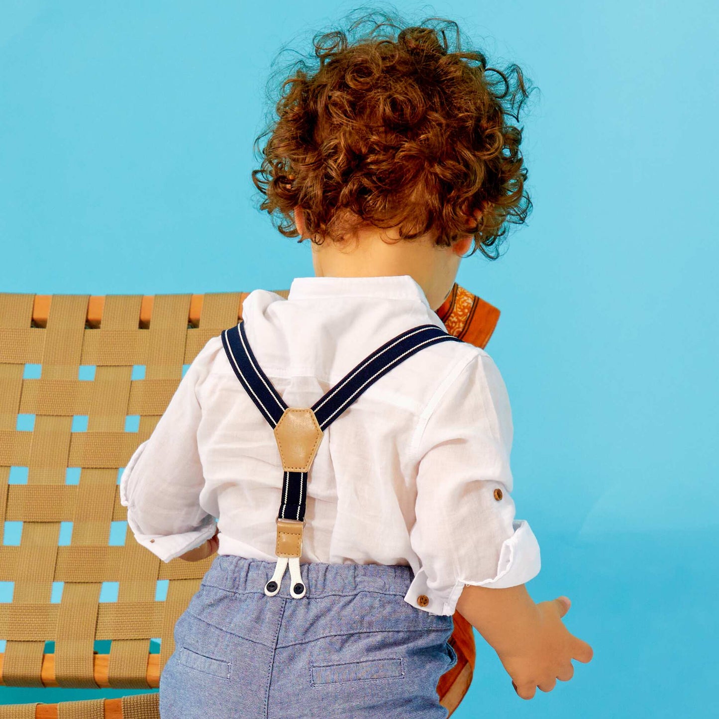 Eco-design shirt with grandad collar WHITE