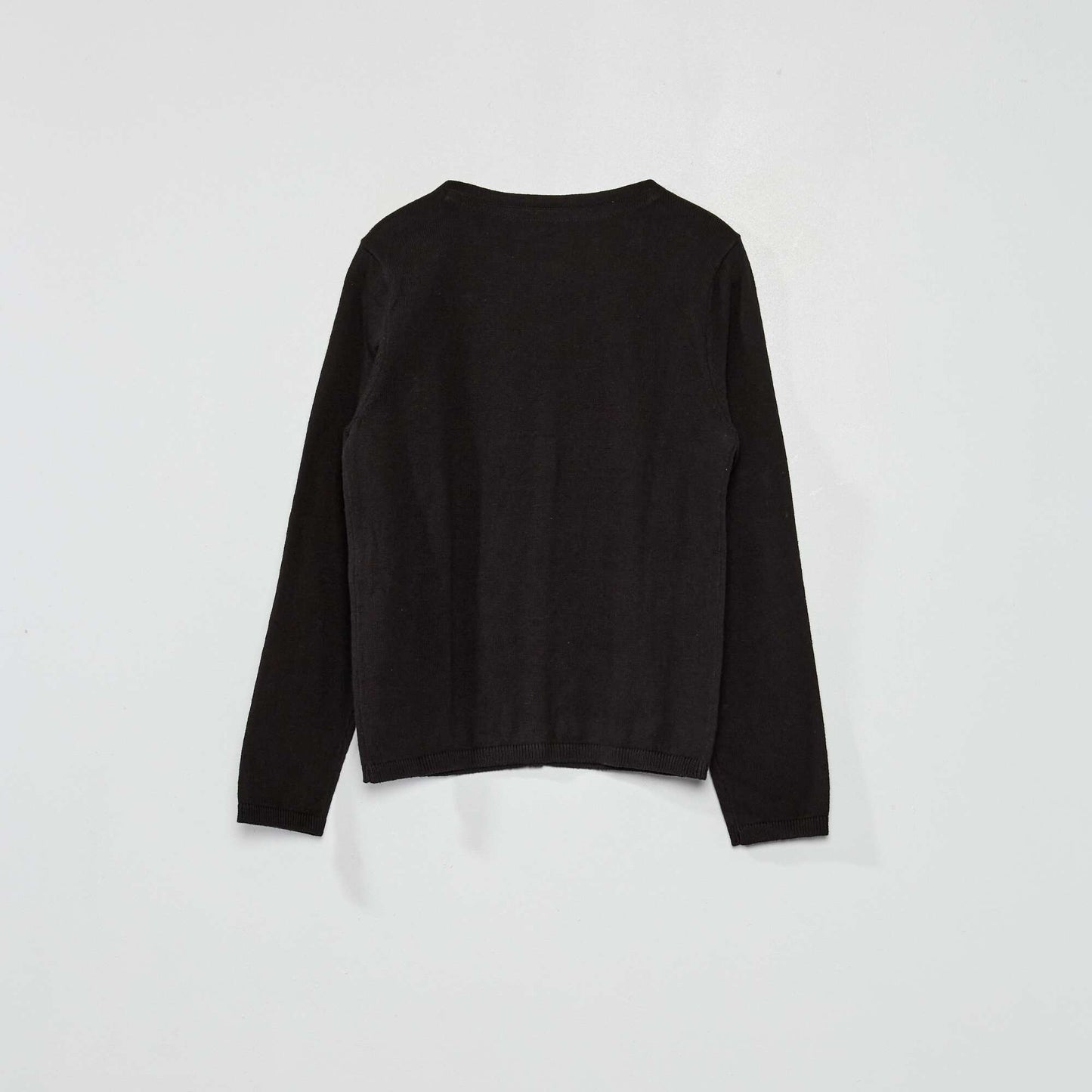 Fine knit cardigan black