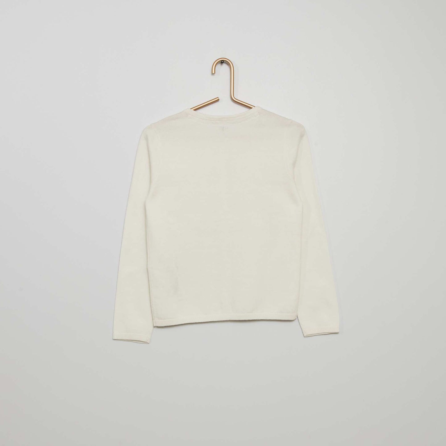 Fine knit cardigan White