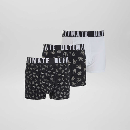 Pack of 3 stylish boxer shorts BLACK