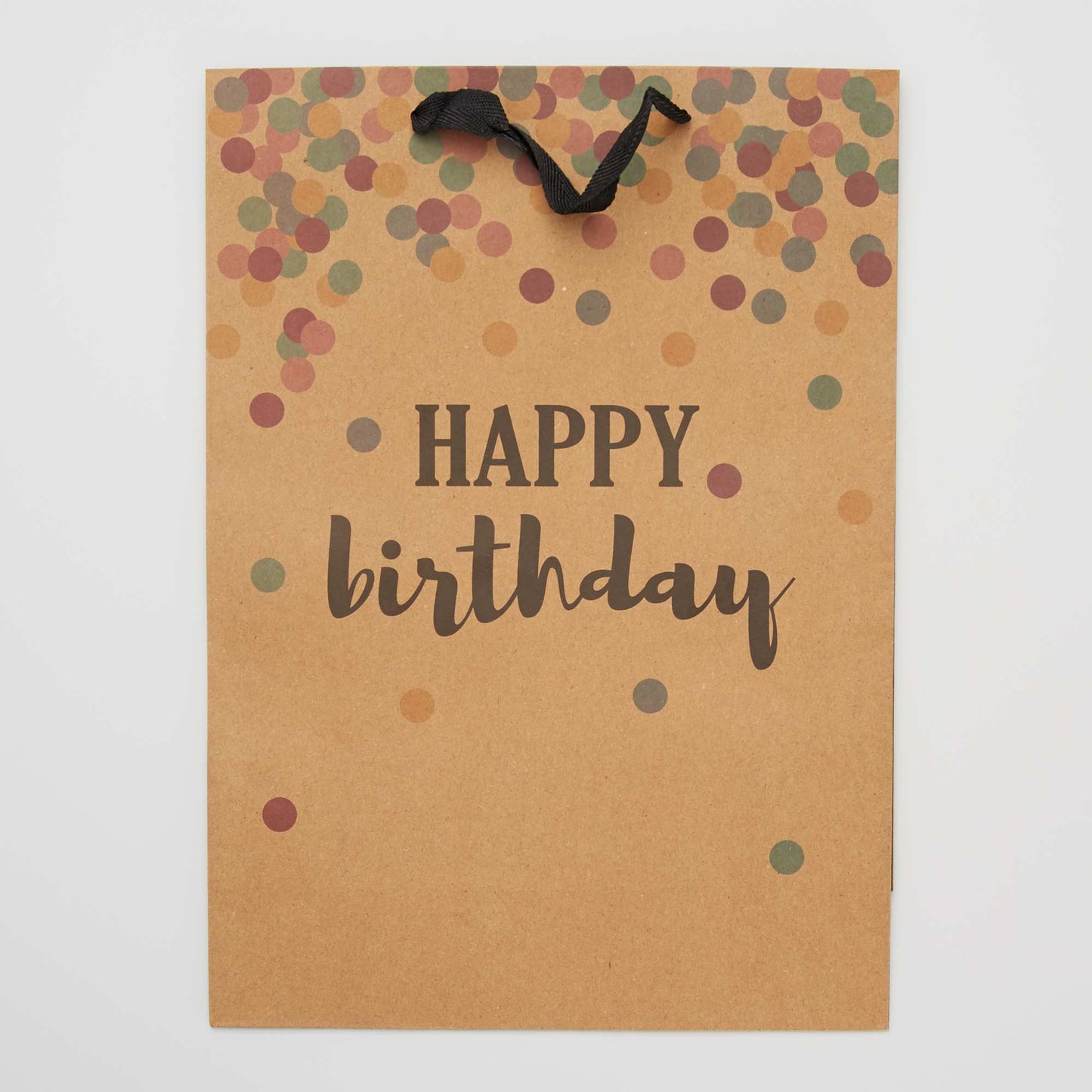 'Happy birthday' gift bag BROWN