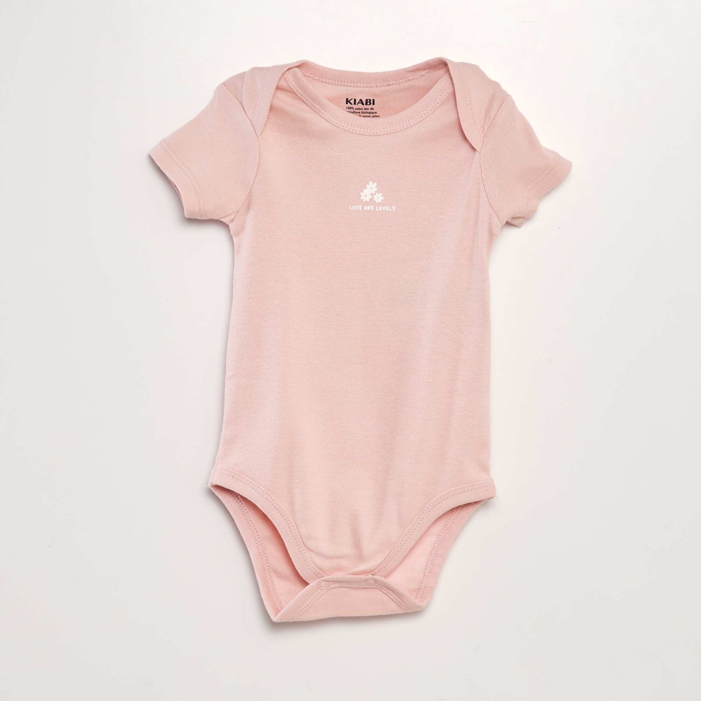 Pack of 3 eco-design bodysuits PINK