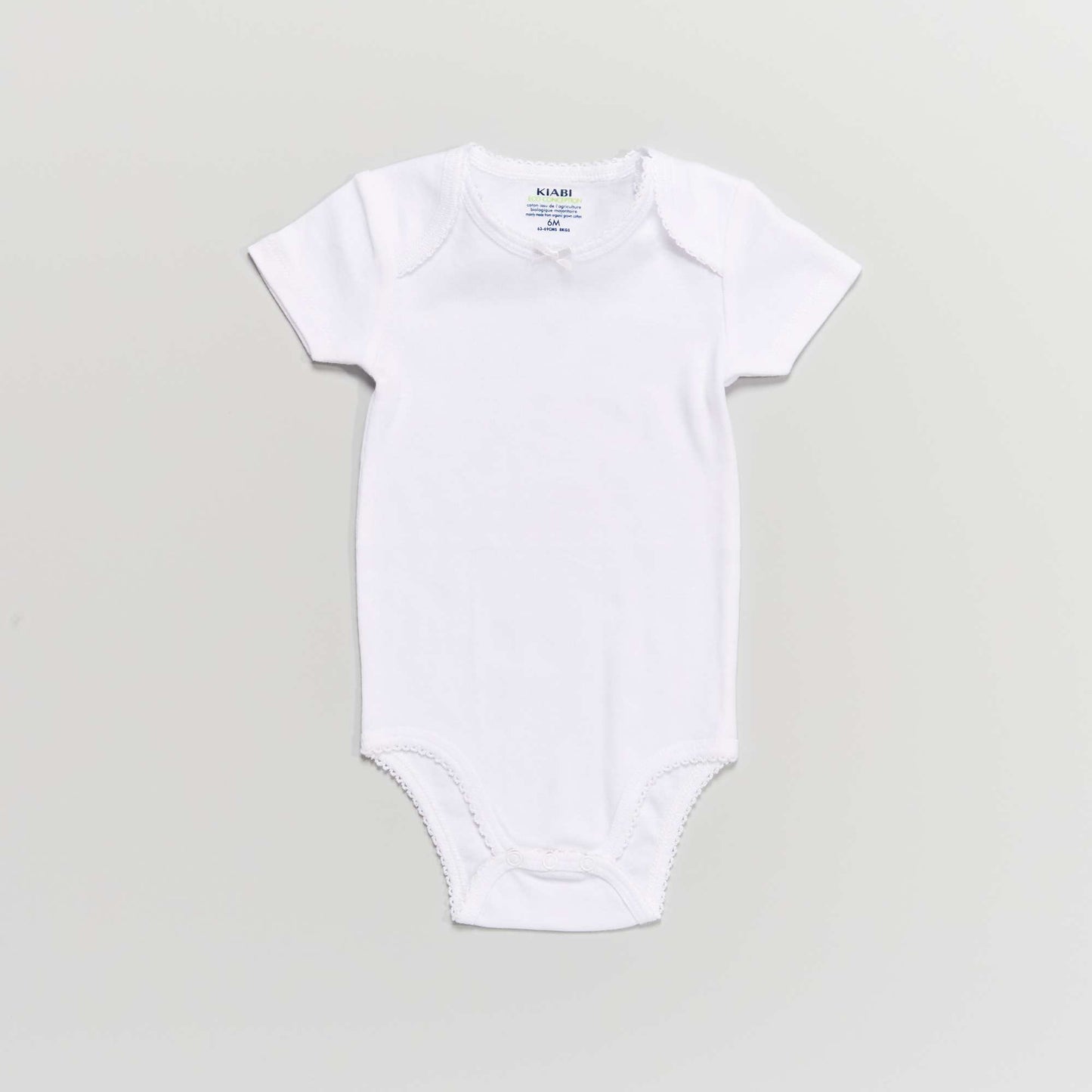 Pack of 3 eco-design bodysuits WHITE