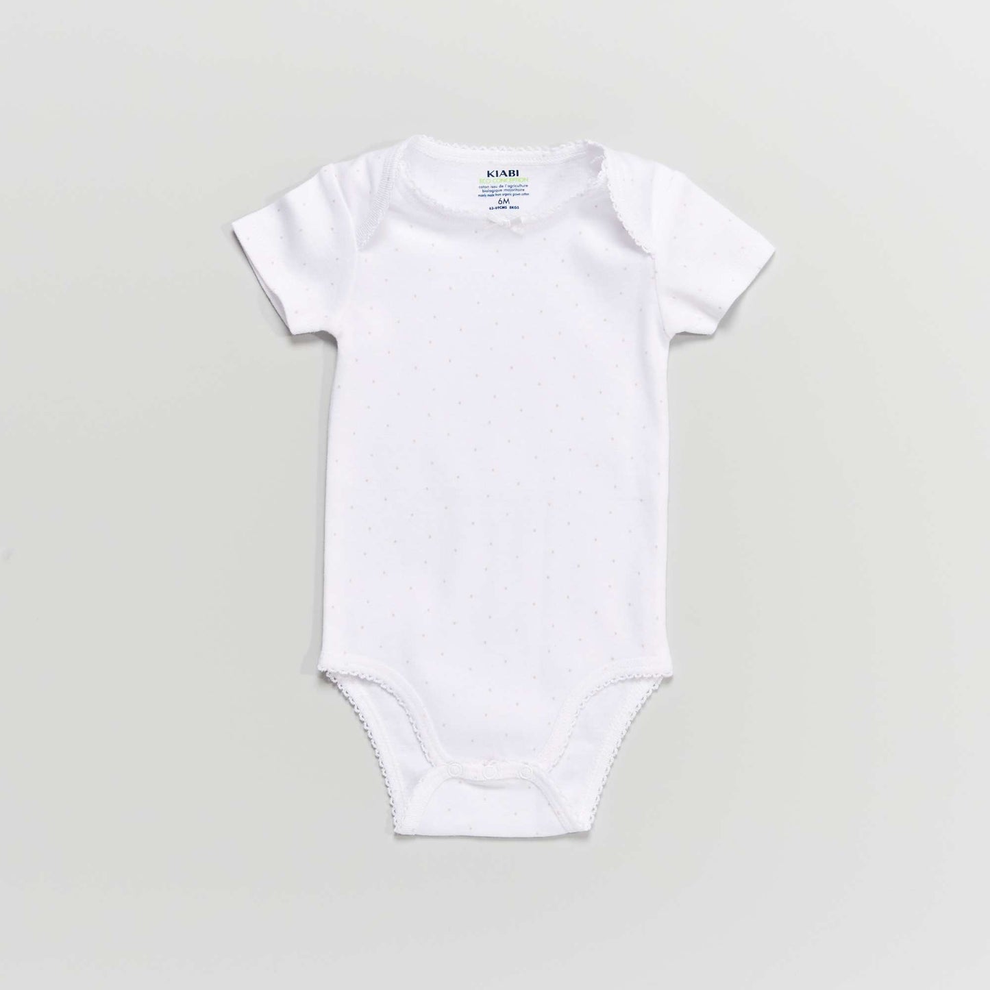 Pack of 3 eco-design bodysuits WHITE