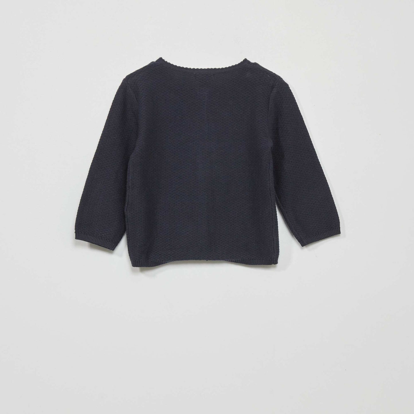 Decorative knit cardigan BLUE