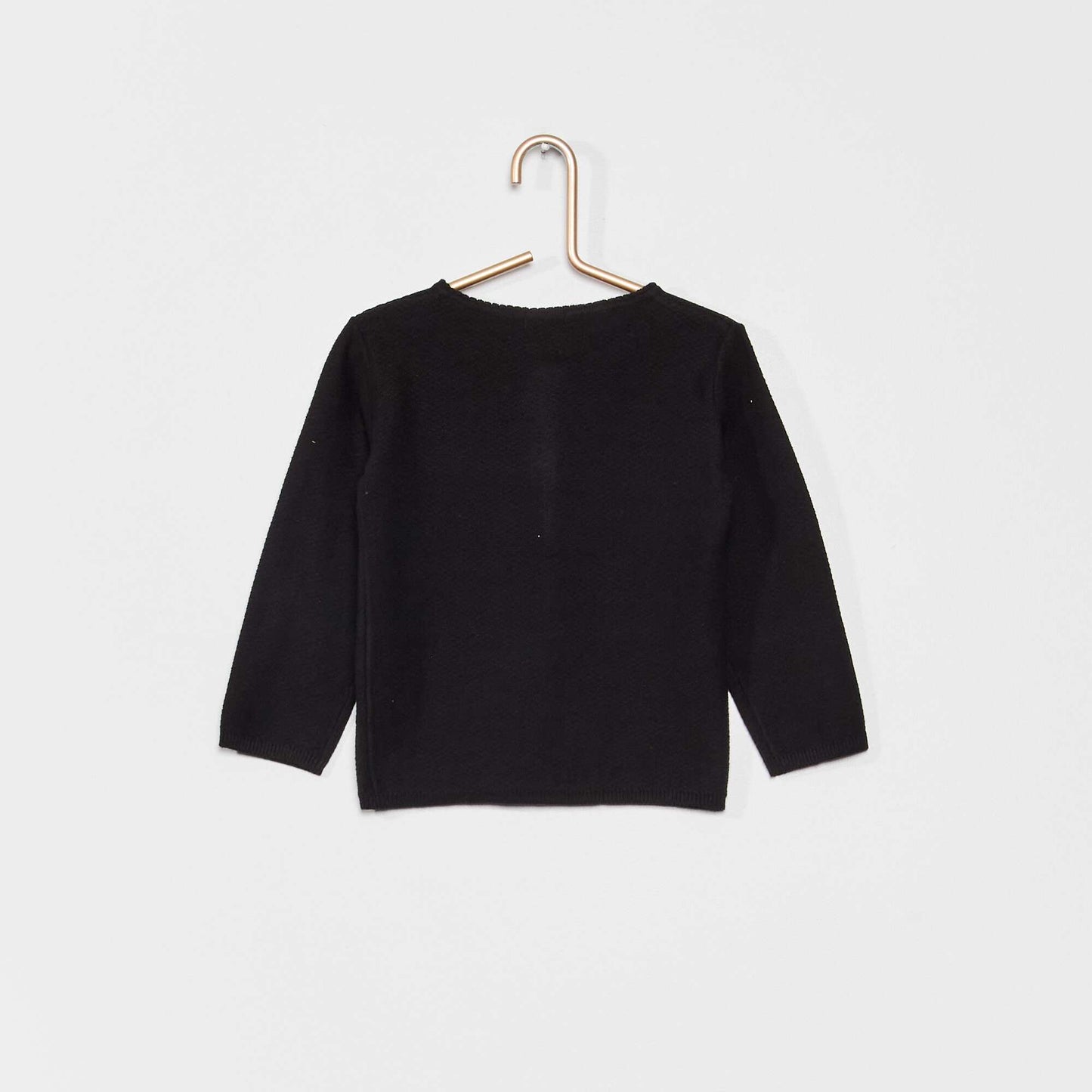 Decorative knit cardigan Black